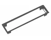 Bachmann POWER FRAME built in frame 6-way, Black RAL9005, or installation in Countertops, Housing steel plate and powdered