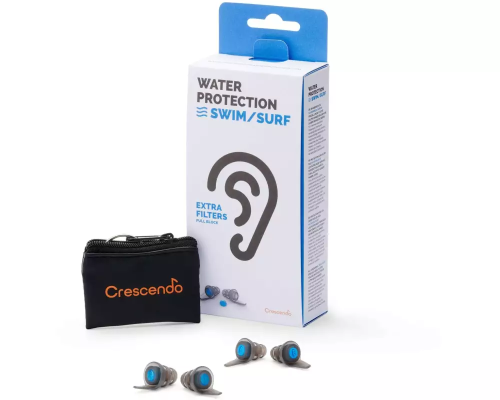 CRESCENDO Ohrstöpsel Gehörschutz Schwimmen und Surfen 1 Paar