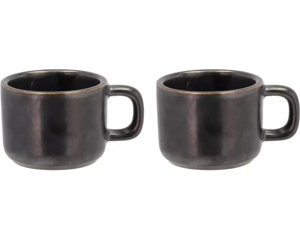 Villa Collection Espressotasse Fjord 100 ml, 2 Stück, Schwarz