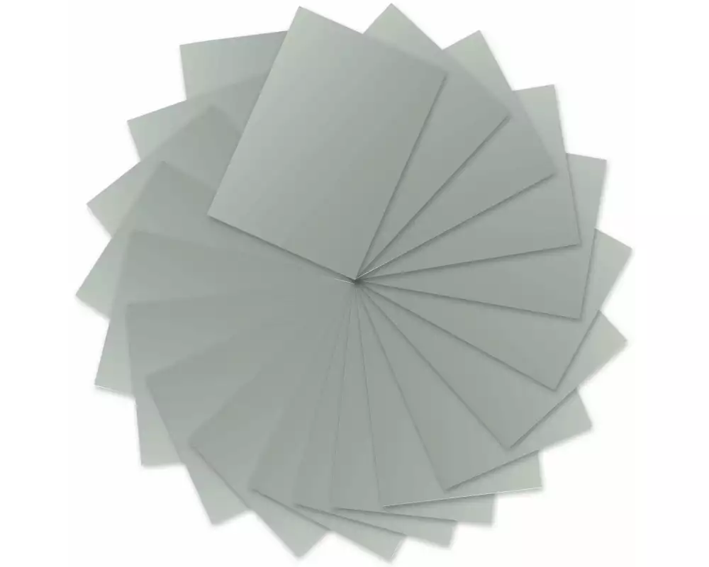 URSUS Tonzeichenpapier 50 x 70 cm, 130 g/m², 10 Blatt, Silber matt
