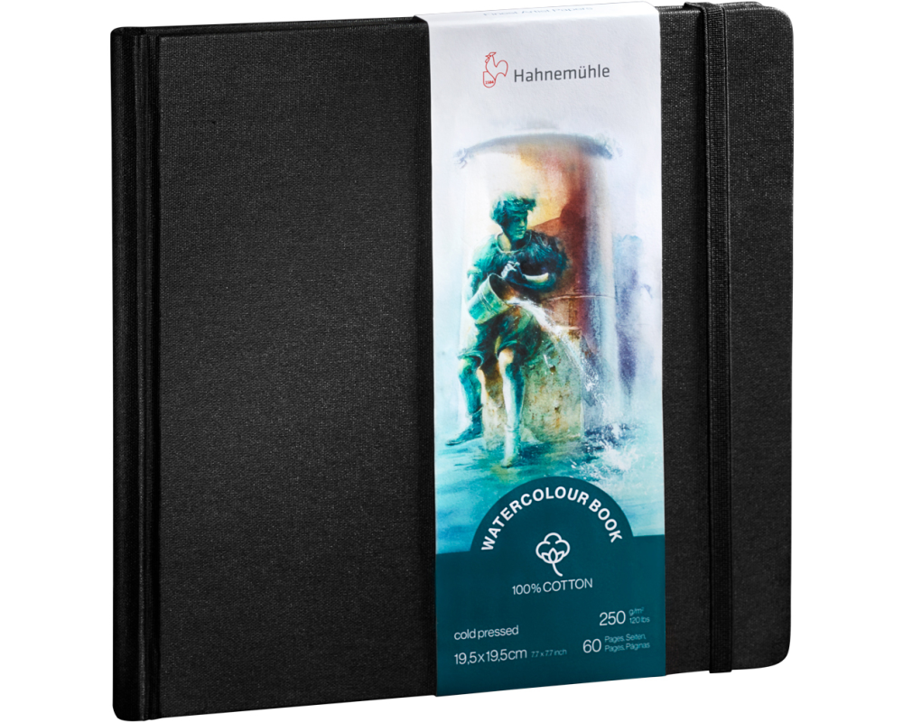 HAHNEMÜHLE Aquarellbuch 19.5x19.5cm 10625357 Cotton, 250g 30 Blatt
