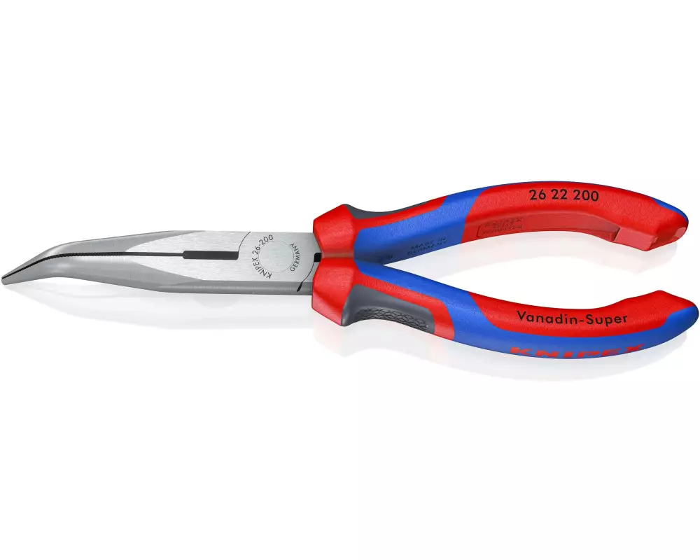 Knipex Flachrundzange abgewinkelt mit Schneide