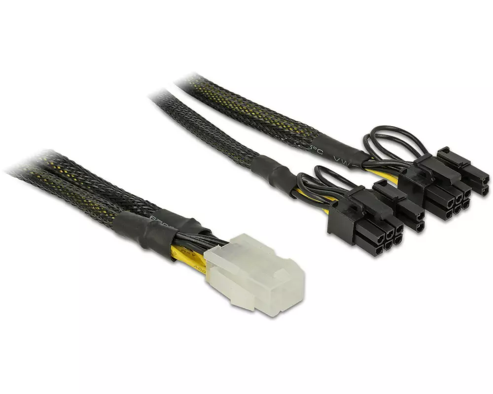 Delock Stromkabel 6Pin - 2x 6+2Pin 30 cm