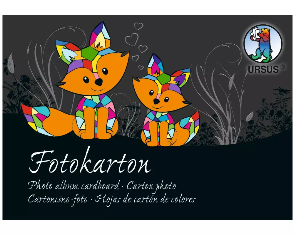 URSUS Fotokarton A6, 60 Blatt, Sortiert