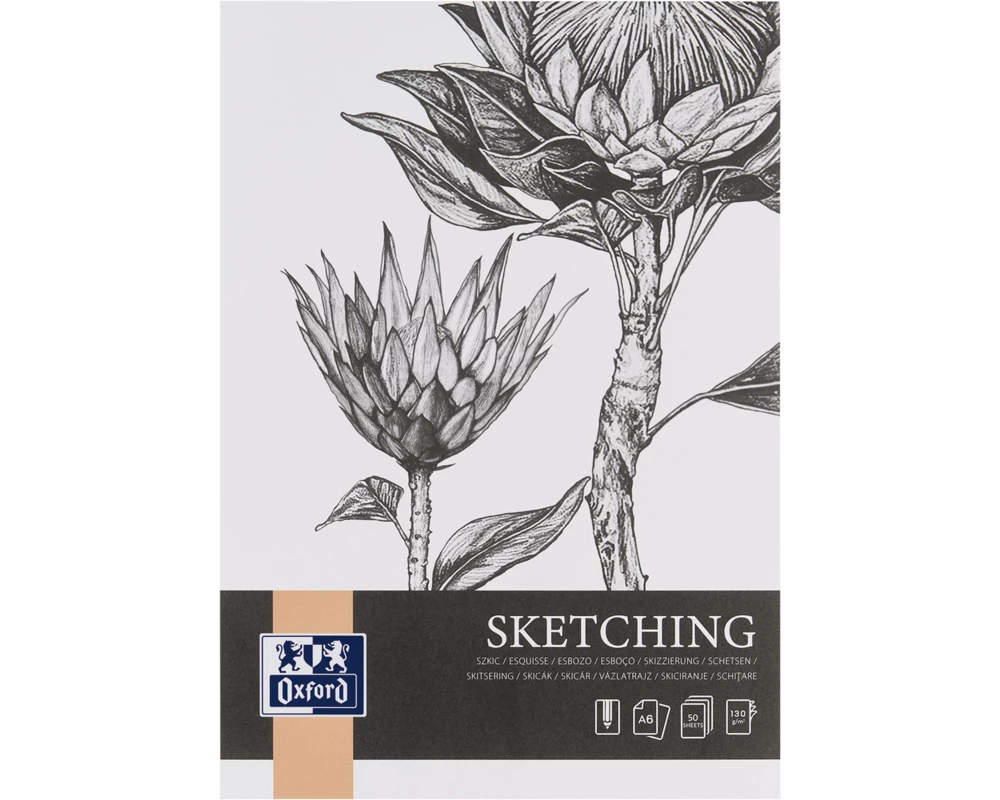 OXFORD Skizzenblock Art A6 400196792 blanko, 130g 50 Blatt