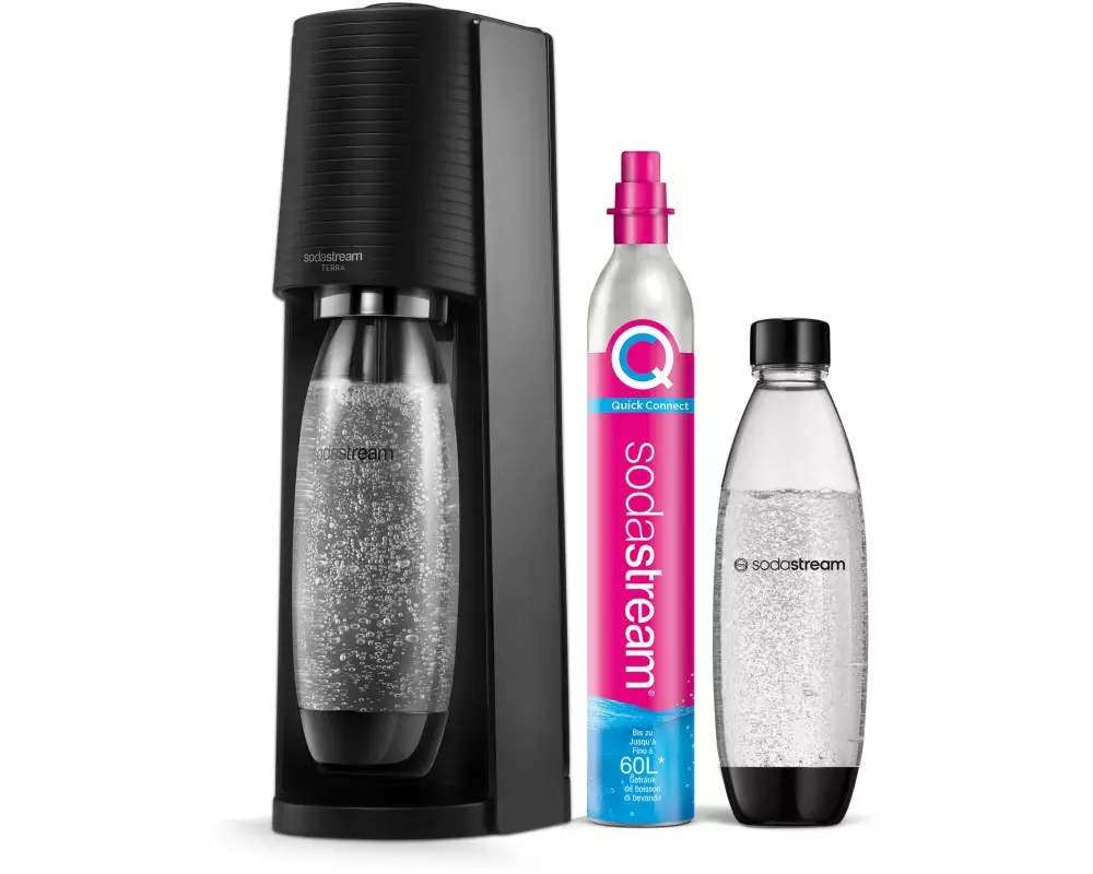 Sodastream Wassersprudler Terra Schwarz, Megapack