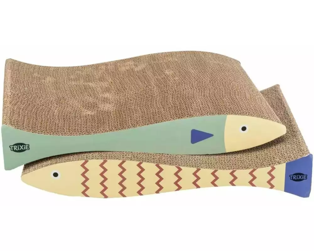Trixie Kratzpappe Fisch 2 Stück, Mehrfarbig