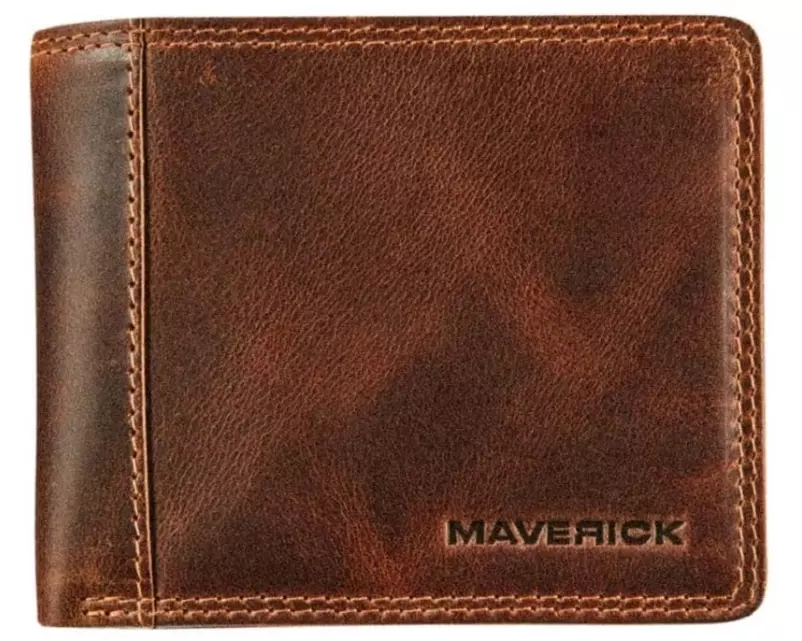 Maverick Portemonnaie Original Compact 11 x 9 cm, Braun
