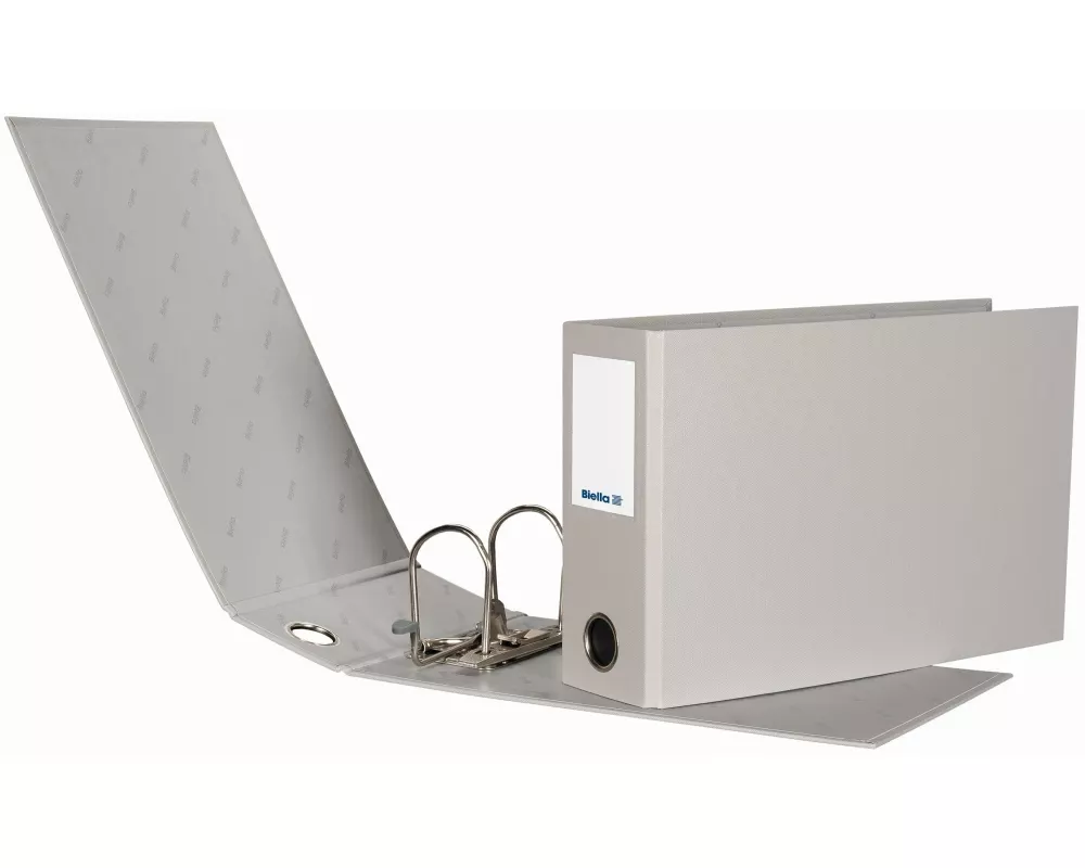 Biella Ordner Strong A5 quer 8 cm, Grau