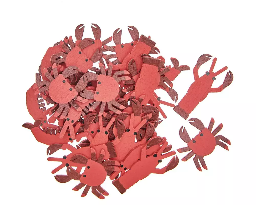 Rico Design Streudeko Meerestiere 36 Stück, Rot