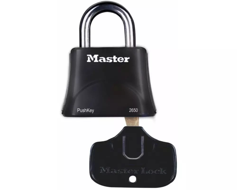 Masterlock Vorhängeschloss PushKey Schwarz