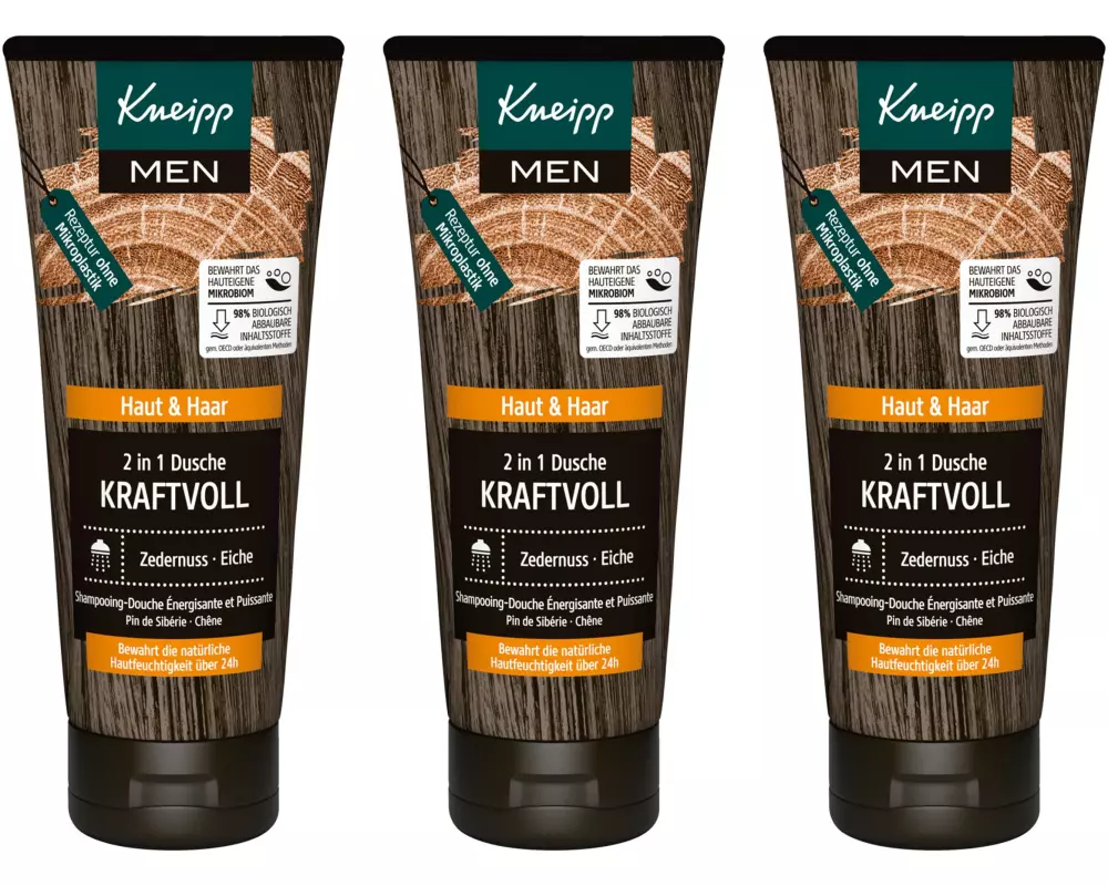 Kneipp Duschgel Men Kraftvoll 2in1 3 x 200 ml