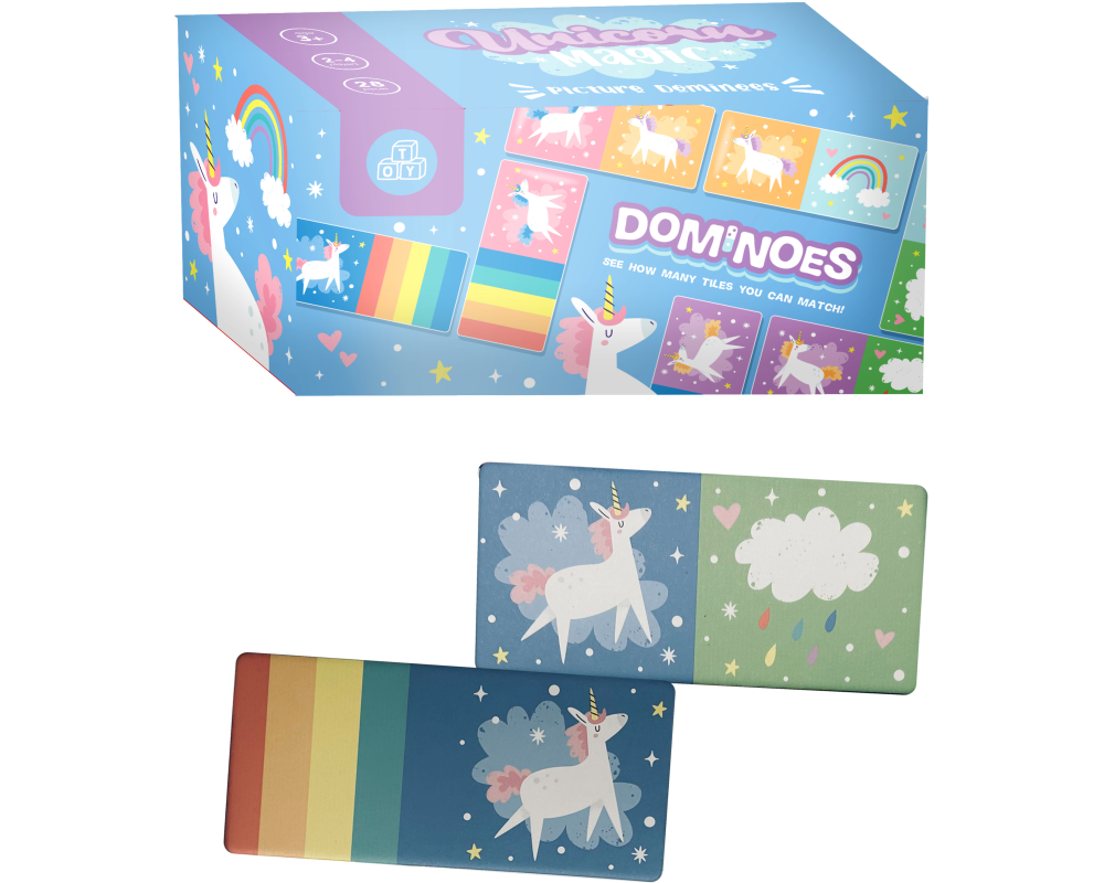 ROOST Kinder Domino-Set GAME02 magisches Einhorn