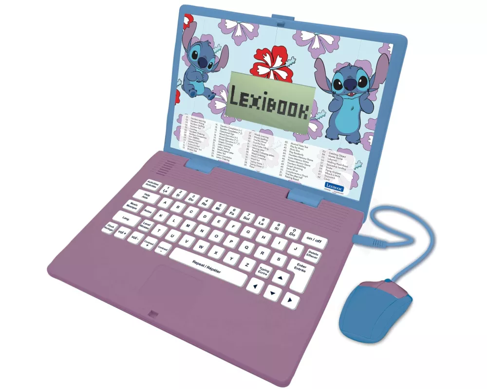 Lexibook Lern-Laptop Stitch DE/ENG mit 124 Aktivitäten Blau/Lila