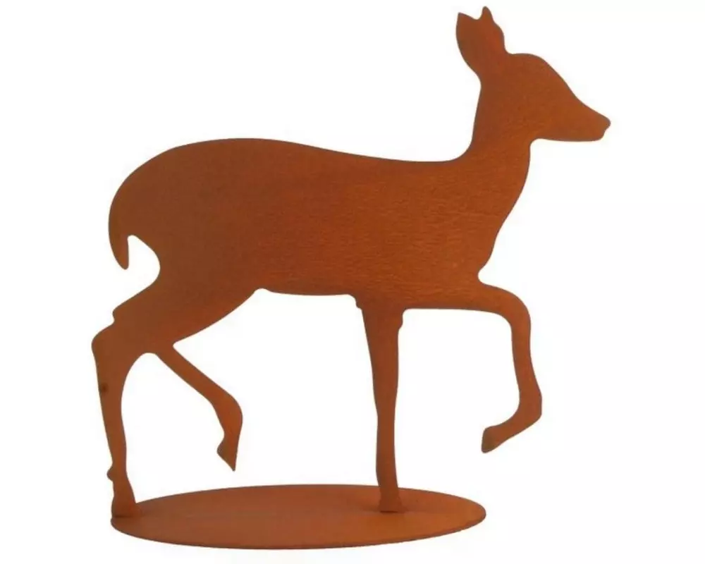 INGES CHRISTMAS DECOR Weihnachtsfigur Hirschkuh stehend 17 cm, Metall