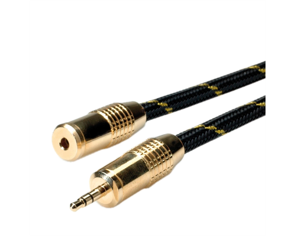 ROLINE GOLD 3,5mm Audio-Verlängerungskabel ST/BU, 2,5 m