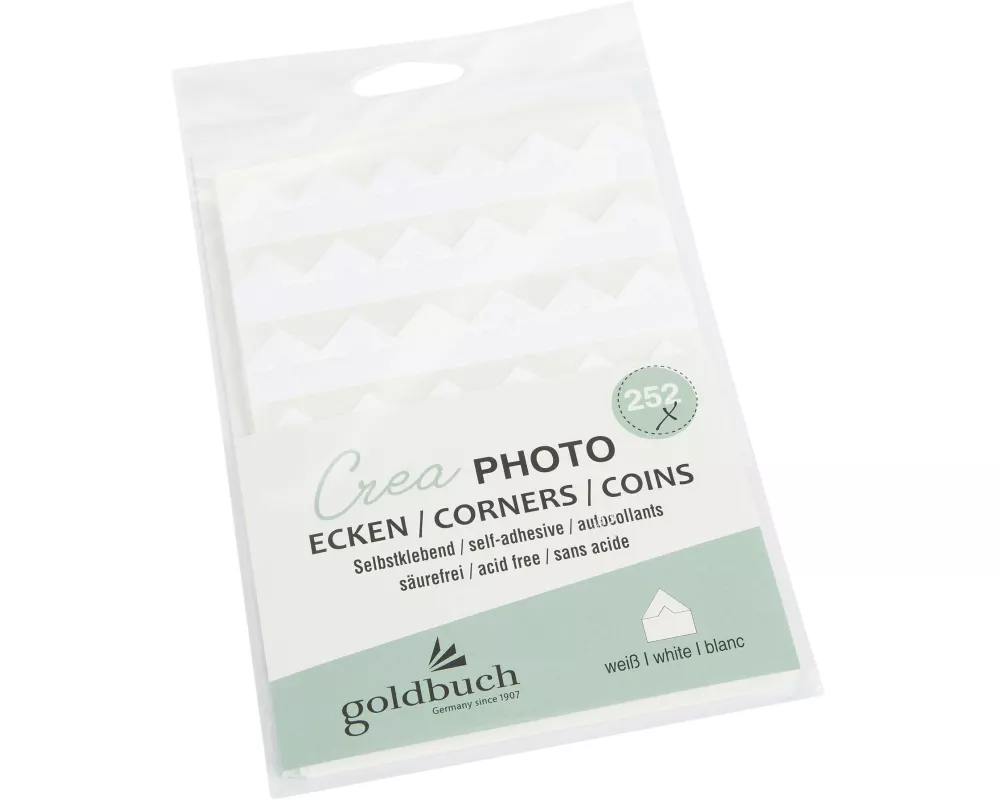 Goldbuch Fotoecken Crea 252 Stück, Weiss