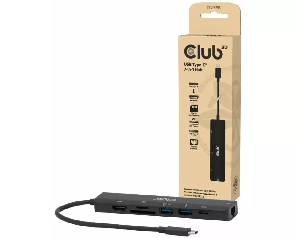 Club 3D Dockingstation CSV-2553 USB-C 7-in-1 Hub