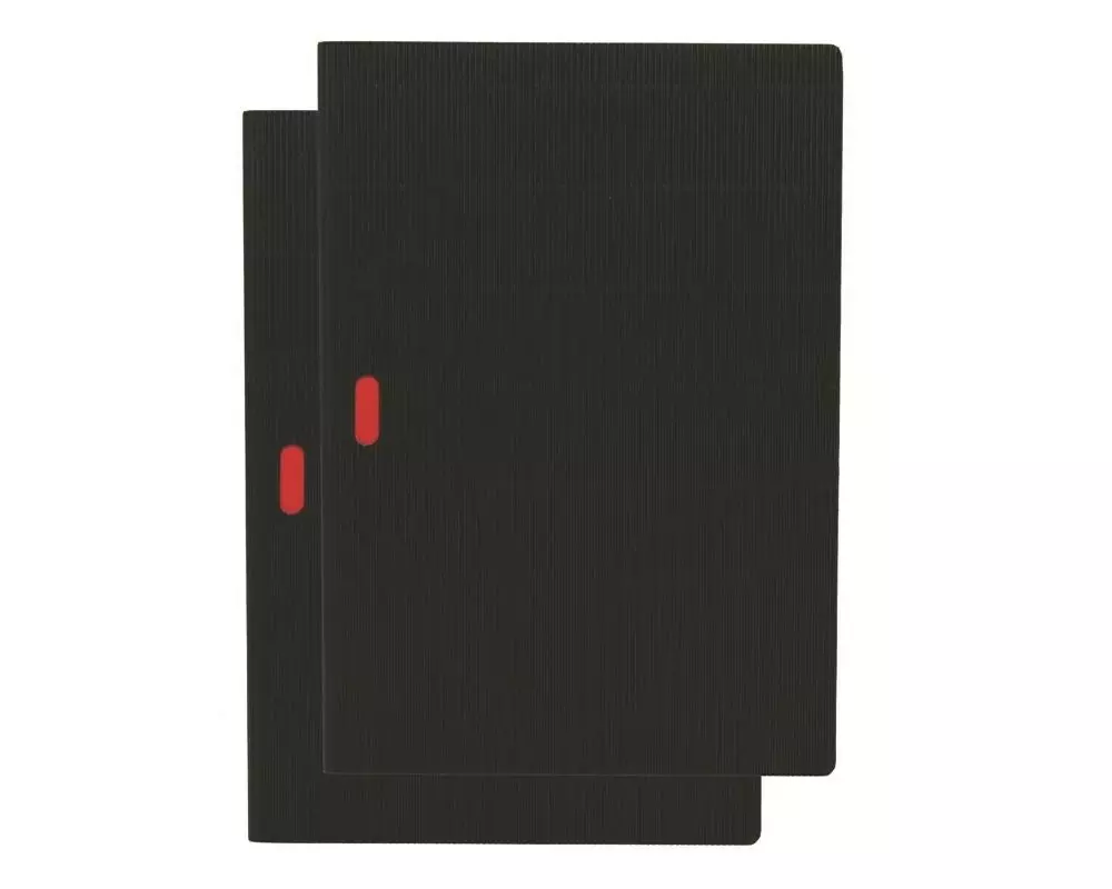 PaperOh Notizbuch Ondulo A4, Blanko, Schwarz, 2 Stück