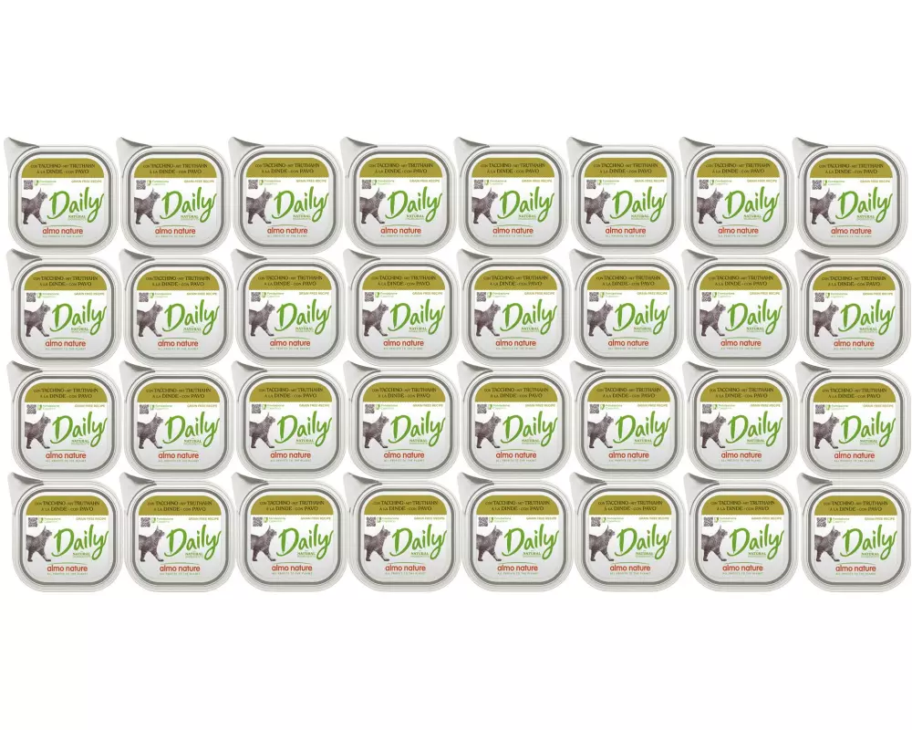 Almo Nature Nassfutter Daily mit Truthahn 32 x 100g