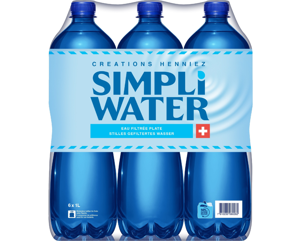 SIMPLI WATER gefiltert, ohne Kohlensäure 13012455 100 cl, 6 Stk.
