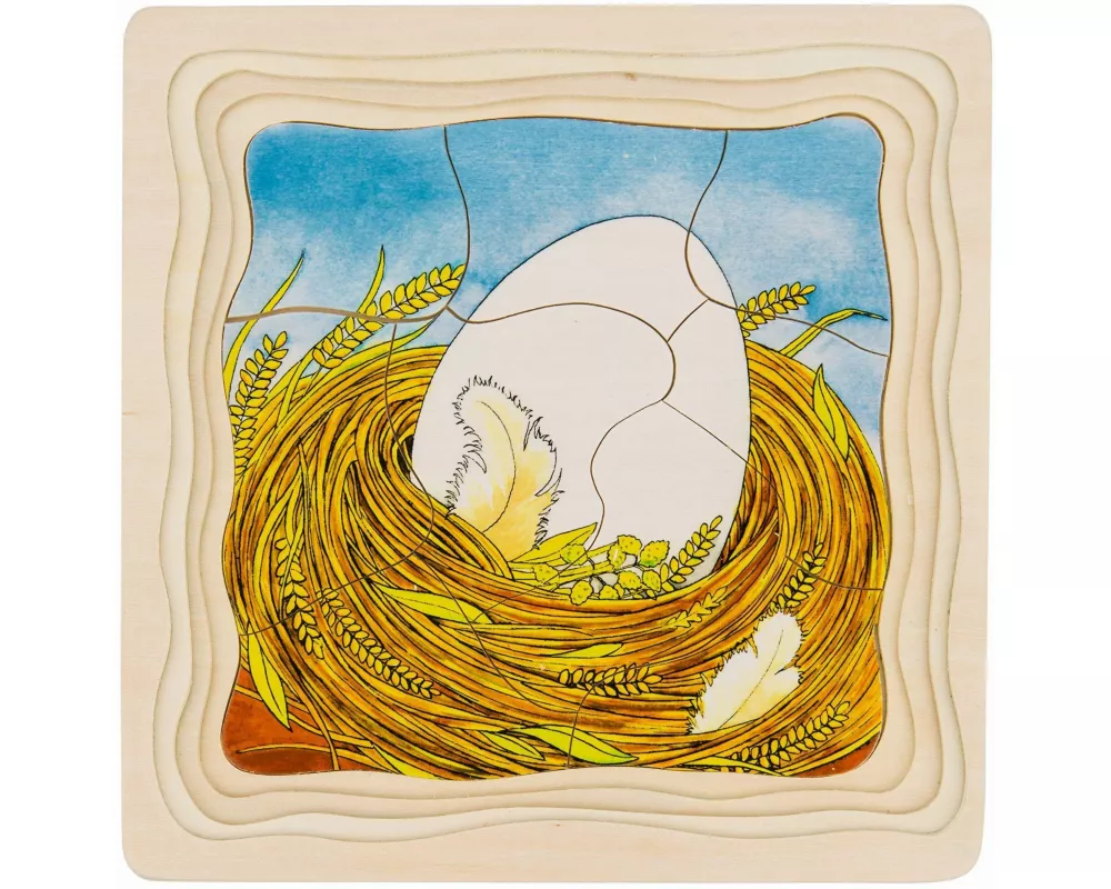 Schichtenpuzzle Das Huhn