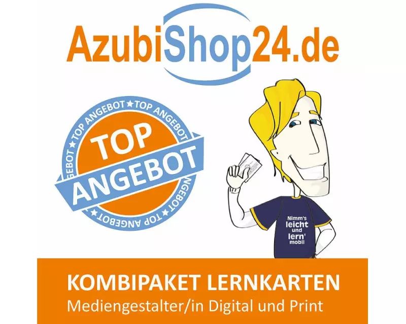 AzubiShop24.de Kombi-Paket Lernkarten Mediengestalter/-in Digital und Print