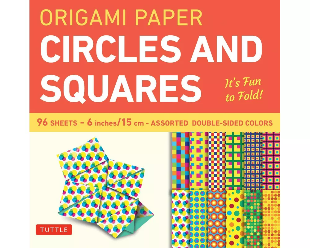 Origami Paper Circles and Squares 96 Sheets 6" (15 cm)