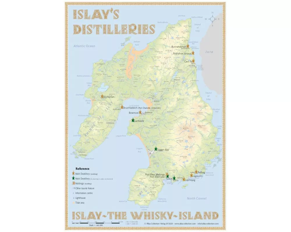 Whisky Distilleries Islay - Tasting Map