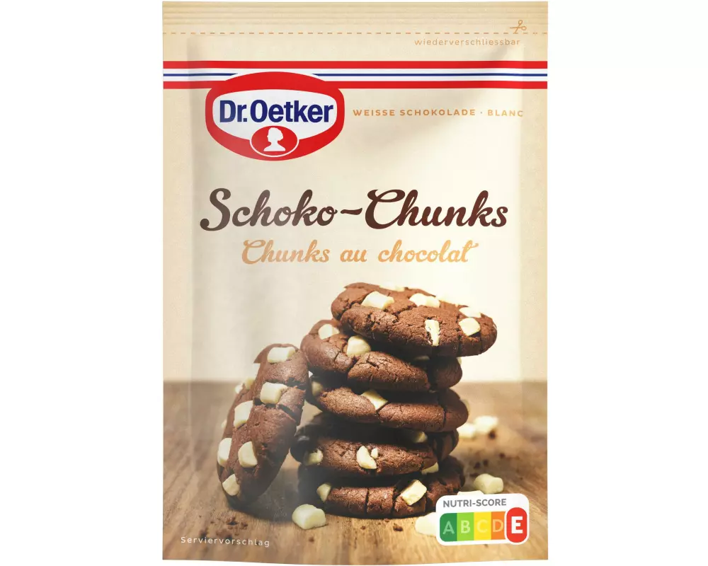 Dr.Oetker Schokoladenstückchen Schoko Chunks weiss 100 g