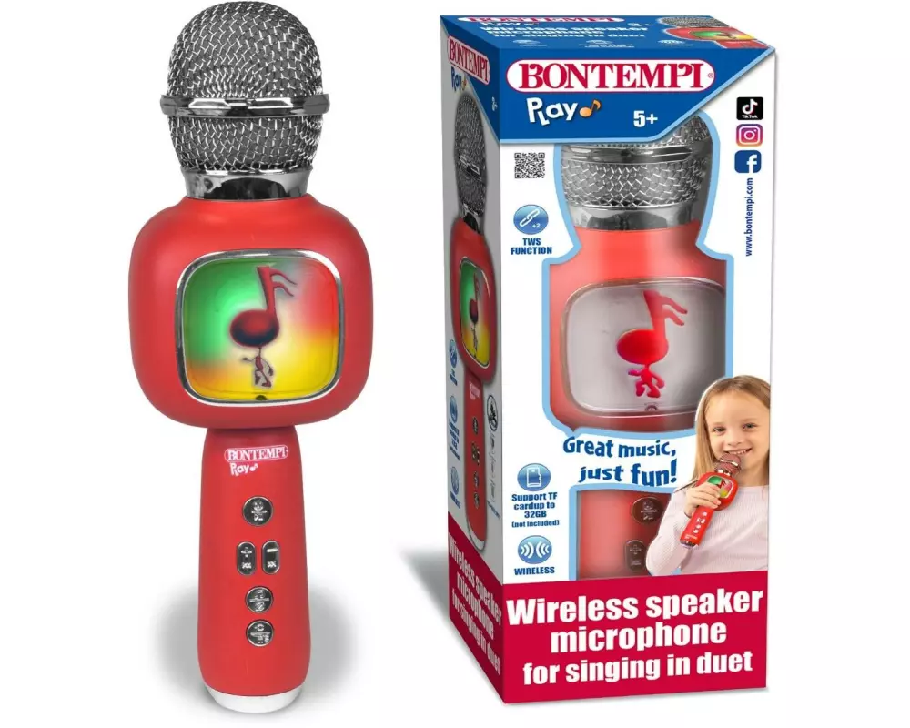 Bontempi Karaoke Mikrofon Rot