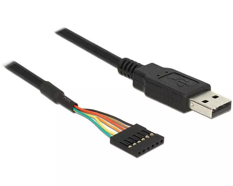 Delock USB 2.0-Kabel TTL Seriel 6 Pin (5 V) USB A - Pinheader 1.8 m