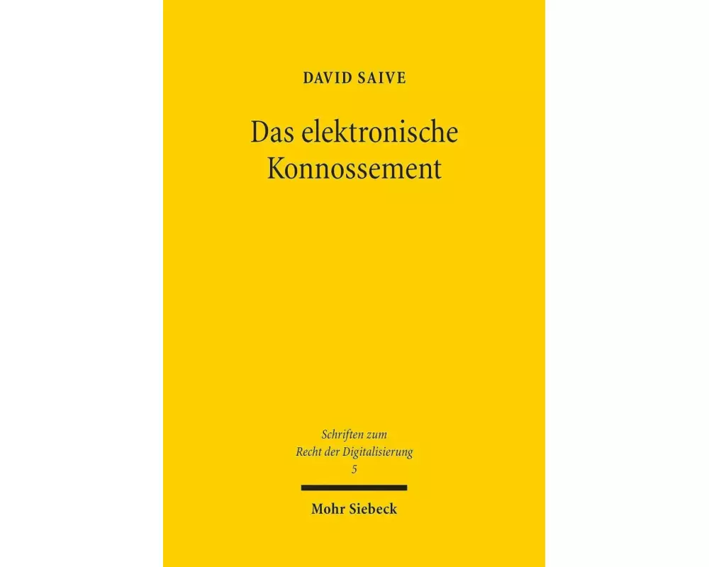 Das elektronische Konnossement