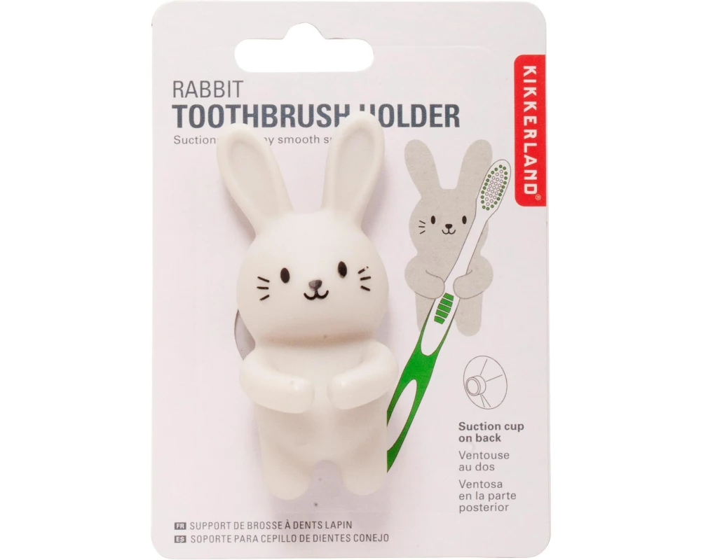 Kikkerland Zahnbürstenhalter Häschen Weiss