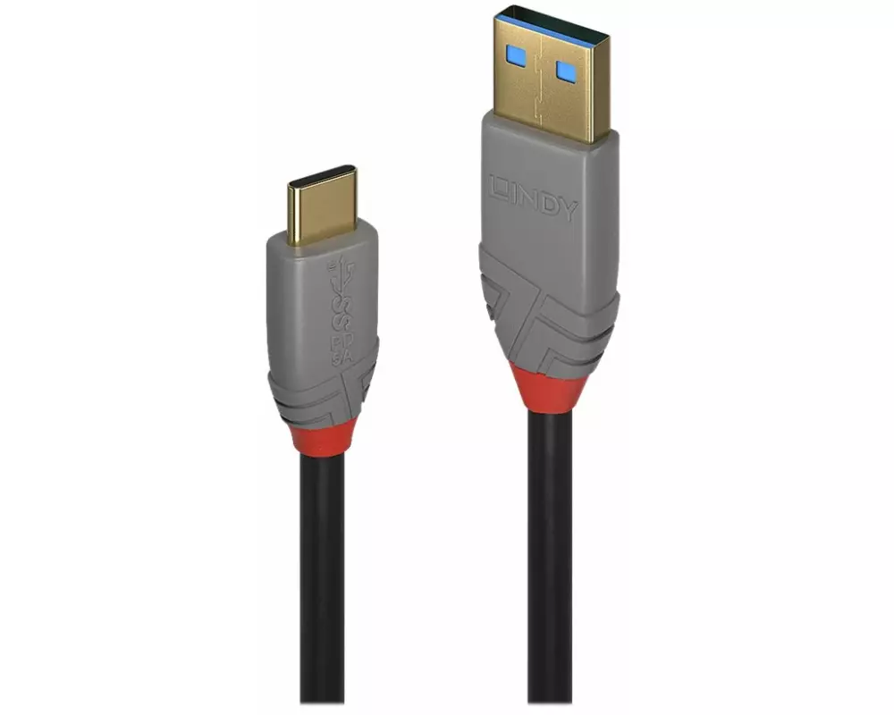 LINDY Anthra Line USB Cable, USB 3.1, USB/A-USB/C M-M, 1m