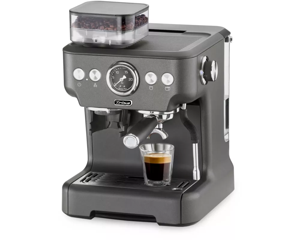 Trisa Siebträgermaschine Barista Plus Grau