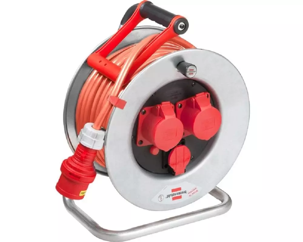 Brennenstuhl Kabelrolle Garant SK 320 25 m + Phasenw. 2x CEE/5 + 1x T25