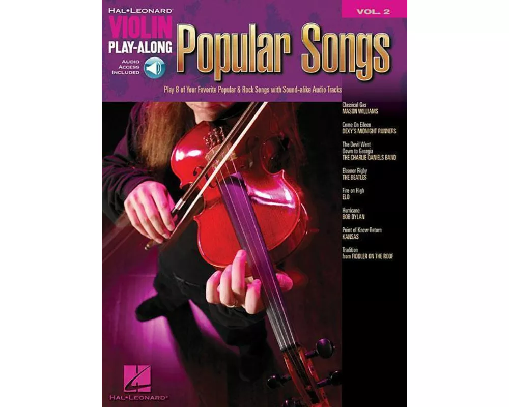 Popular Songs Violin Play-Along Volume 2 Book/Online Audio