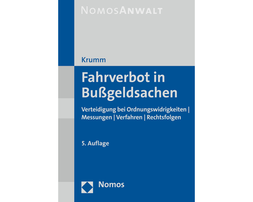 Fahrverbot in Bußgeldsachen