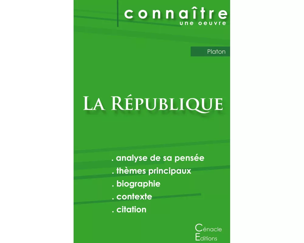 Fiche de lecture La République de Platon (analyse littéraire de référence et résumé complet)