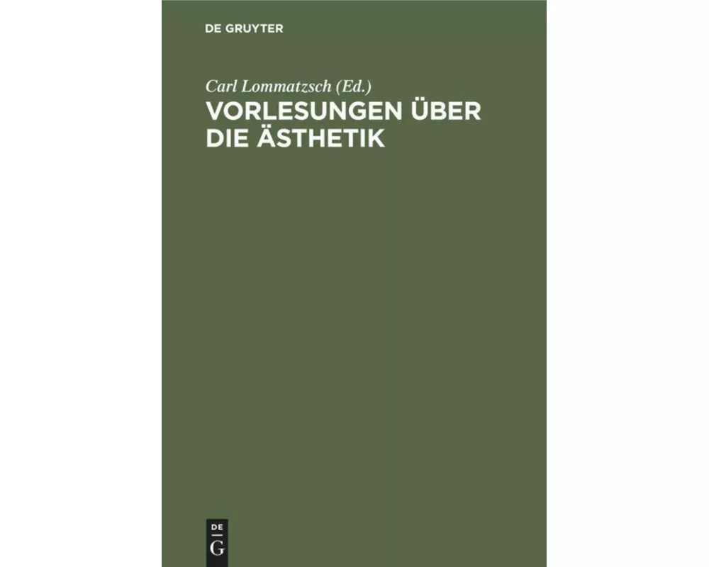 Vorlesungen über die Ästhetik