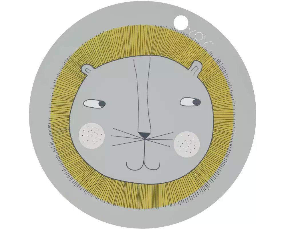 OYOY Kindertischset Löwe, Ø 39 cm