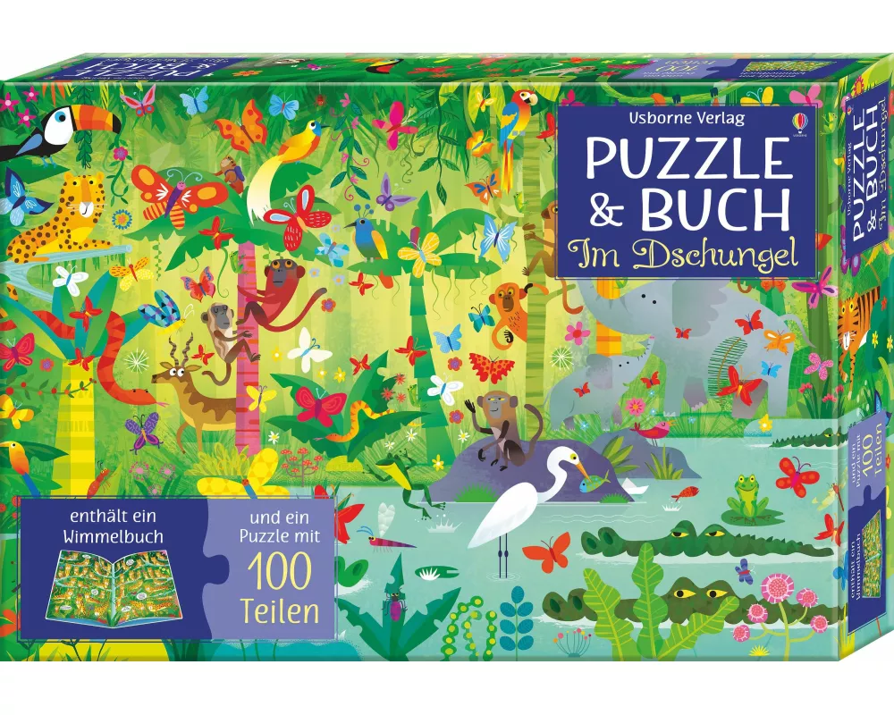 Puzzle & Buch: Im Dschungel