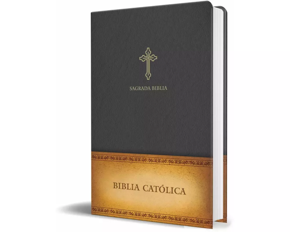 Biblia Católica En Español. Símil Piel Negro, Tamaño Pequeño / Catholic Bible. Spanish-Language, Leathersoft, Black, Compact