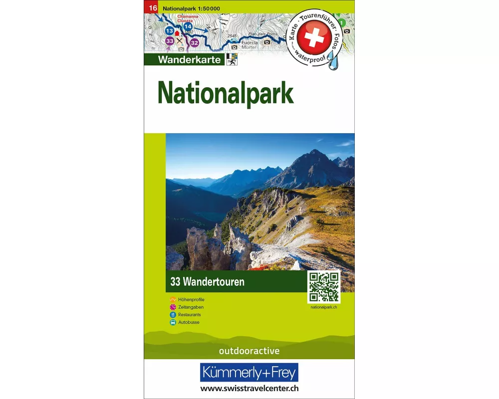 Kümmerly+Frey Wandertourenkarte 16 Nationalpark 1:50.000