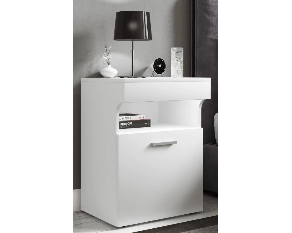 VCM Nachttisch Slepal M 45 x 61 cm, Weiss