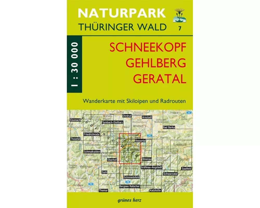Wanderkarte Schneekopf/Gehlberg/Gräfenroda 1:30 000