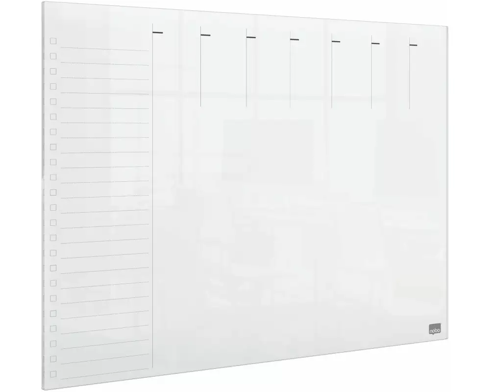 Nobo Acryl-Notiztafel Wochenplaner A3, Transparent