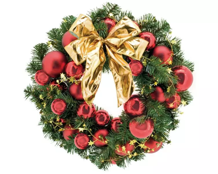 Dekomat AG Tannenkranz geschmückt Ø 45 cm, Gold/Rot