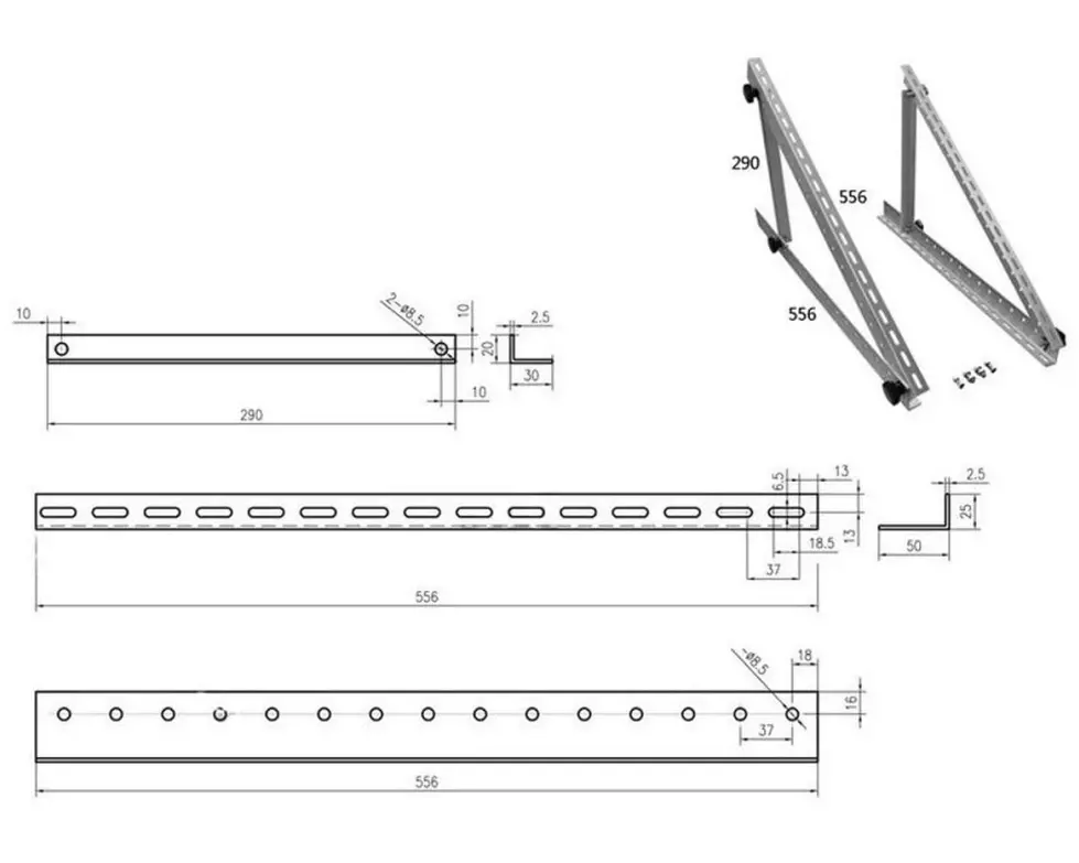 Swaytronic Montagekit Solar-System, 22-Zoll